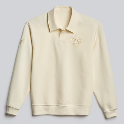 Washington Capitals lululemon Smooth Double-Knit Long-Sleeve Polo - Coconut Ivory