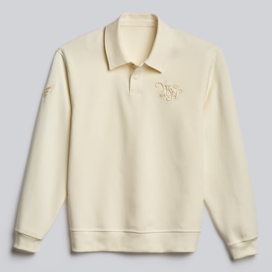 Washington Capitals lululemon Smooth Double-Knit Long-Sleeve Polo - Coconut Ivory