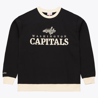 Washington Capitals Mitchell & Ness Cookies & Cream Crewneck Sweatshirt - Black