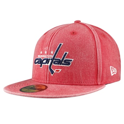 Washington Capitals New Era Washed 59FIFTY Fitted Hat - Red
