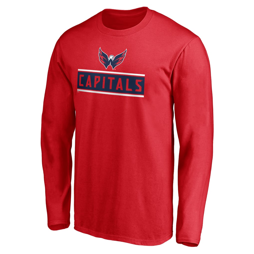 Washington Capitals Team Arch Knockout Long Sleeve T-Shirt - Red