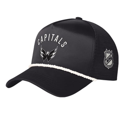 Washington Capitals Starter Satin Trucker Adjustable Hat - Black