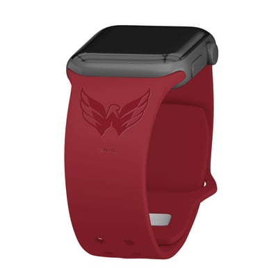 Washington Capitals Debossed Silicone Apple Watch Band - Navy