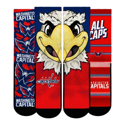  Washington Capitals Rock Em Unisex Fan Favorites Three-Pack Crew Socks Set - Navy