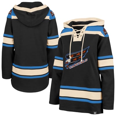 Washington Capitals '47 Women's Superior Lacer Pullover Hoodie - Black