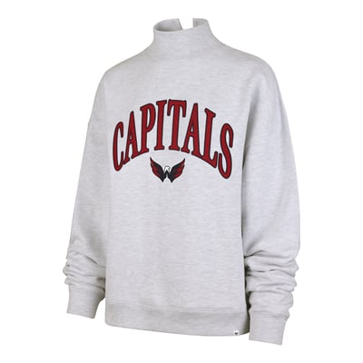 Washington Capitals '47 Women's Vantage Mock Neck Fleece Sweatshirt - Gray