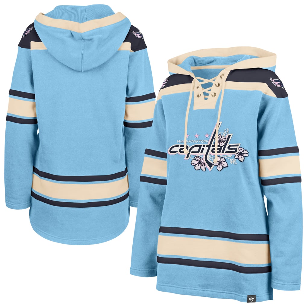  Washington Capitals '47 Women's Superior Lacer Pullover Hoodie - Light Blue