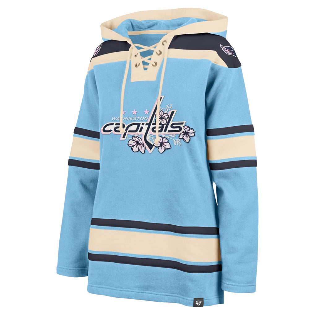  Washington Capitals '47 Women's Superior Lacer Pullover Hoodie - Light Blue