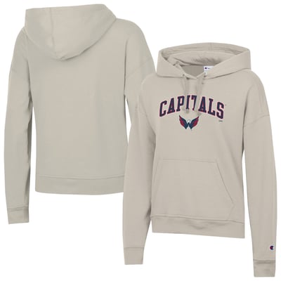 Washington Capitals Champion Women's  Arch Logo Hoodie - Oatmeal