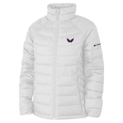  Washington Capitals Columbia Women's Omni-Heat Powder Lite II Raglan Full-Zip Jacket - White