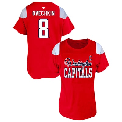 Alexander Ovechkin Washington Capitals Fanatics Women's Plus Size Name & Number Scoop Neck T-Shirt - Red