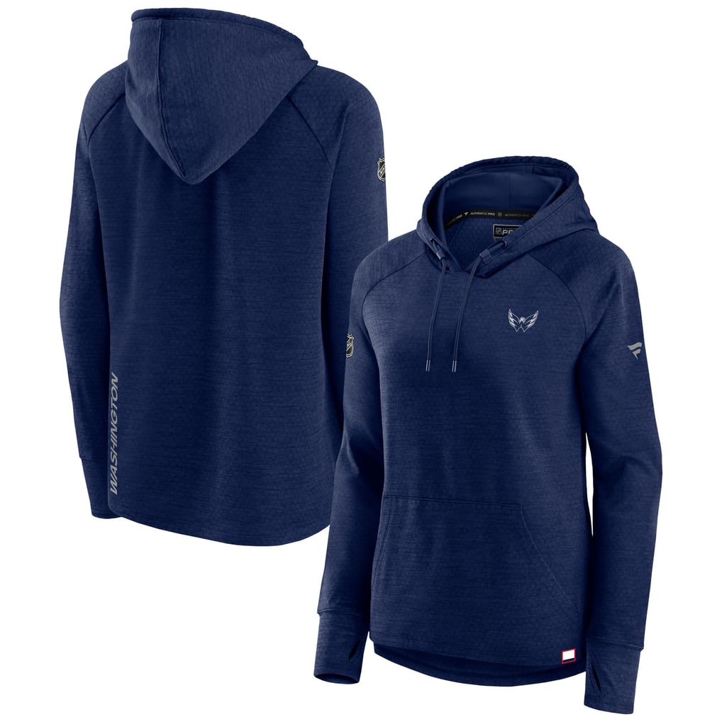  Washington Capitals Fanatics Women's Authentic Pro Pullover Hoodie - Heather Navy