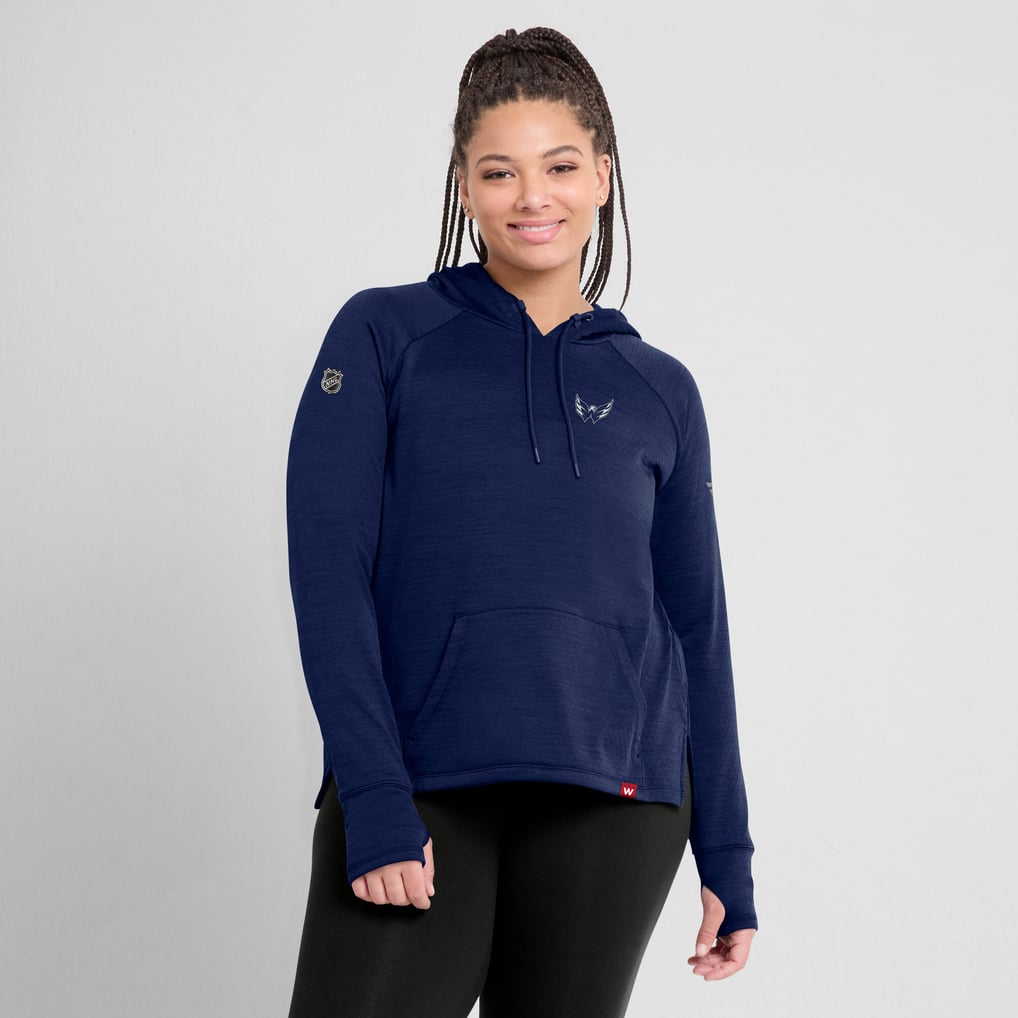  Washington Capitals Fanatics Women's Authentic Pro Pullover Hoodie - Heather Navy