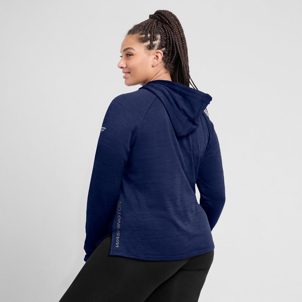  Washington Capitals Fanatics Women's Authentic Pro Pullover Hoodie - Heather Navy