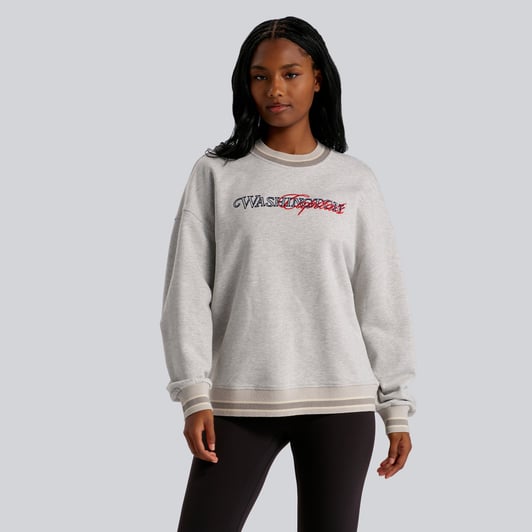 Washington Capitals lululemon Women's Perfectly Oversized Hip-Length Ringer Sweatshirt - Heathered Core Ultra Light Grey