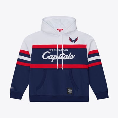  Washington Capitals Mitchell & Ness Women's Head Coach Hoodie - White/Navy