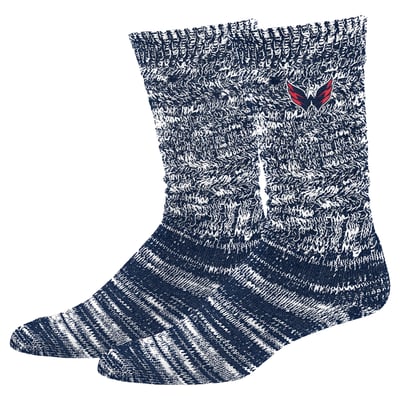  Washington Capitals PRO Compression Women's Slouchy Slub Textured Boyfriend Socks - Navy