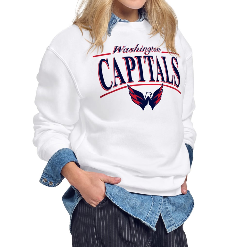 Washington Capitals Starter Women's Arch Stripe Fleece Sweatshirt - White
