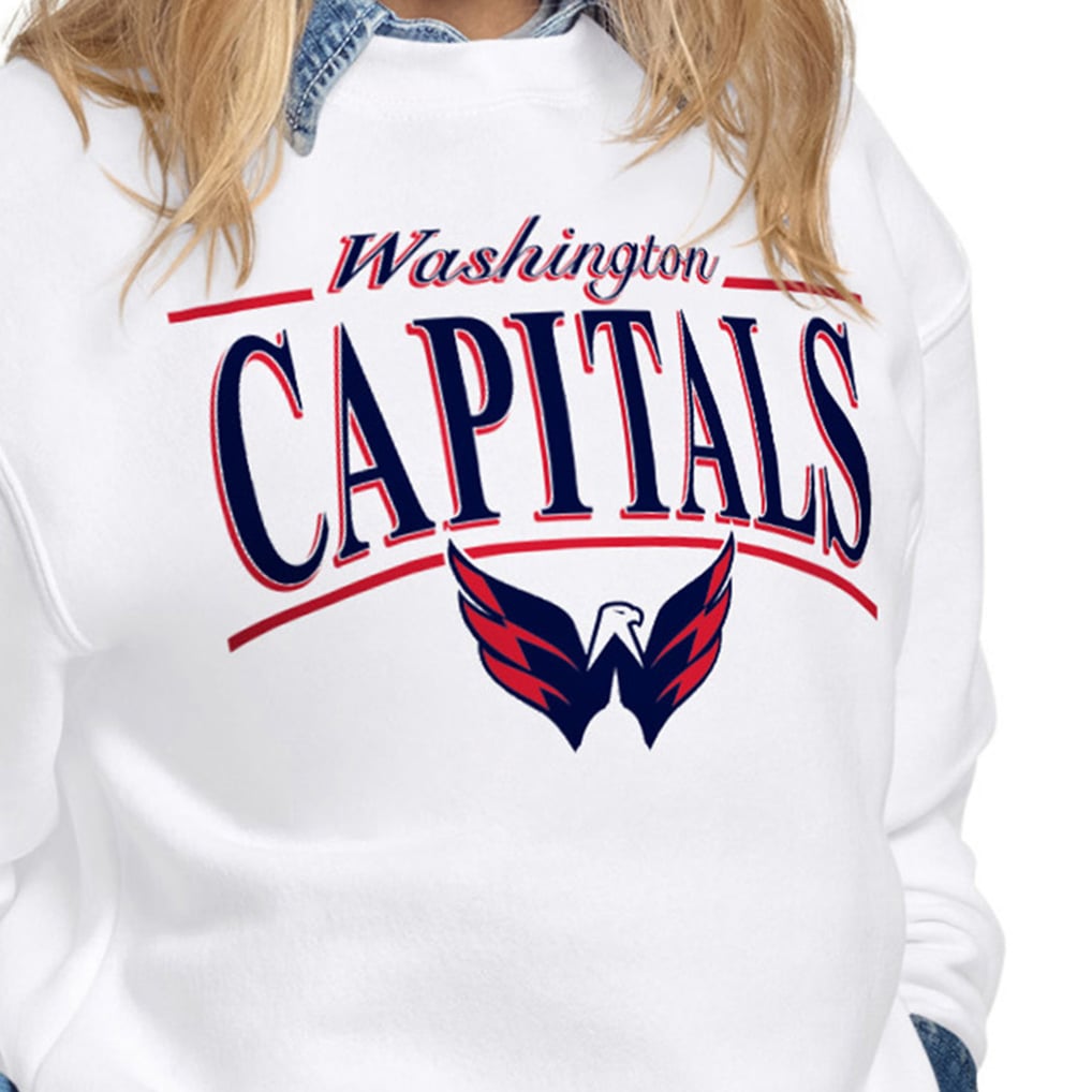 Washington Capitals Starter Women's Arch Stripe Fleece Sweatshirt - White