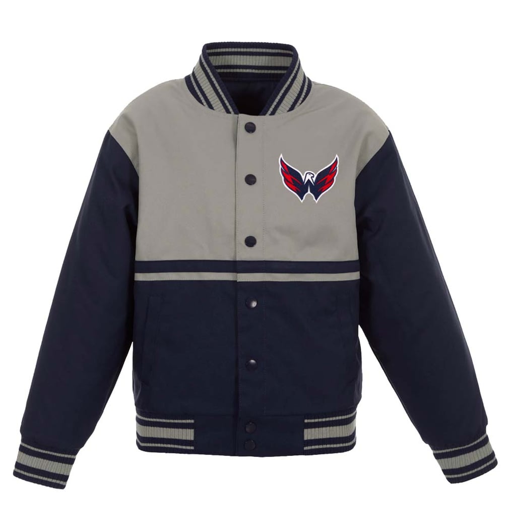Washington Capitals JH Design Youth Poly-Twill Full-Snap Jacket - Navy
