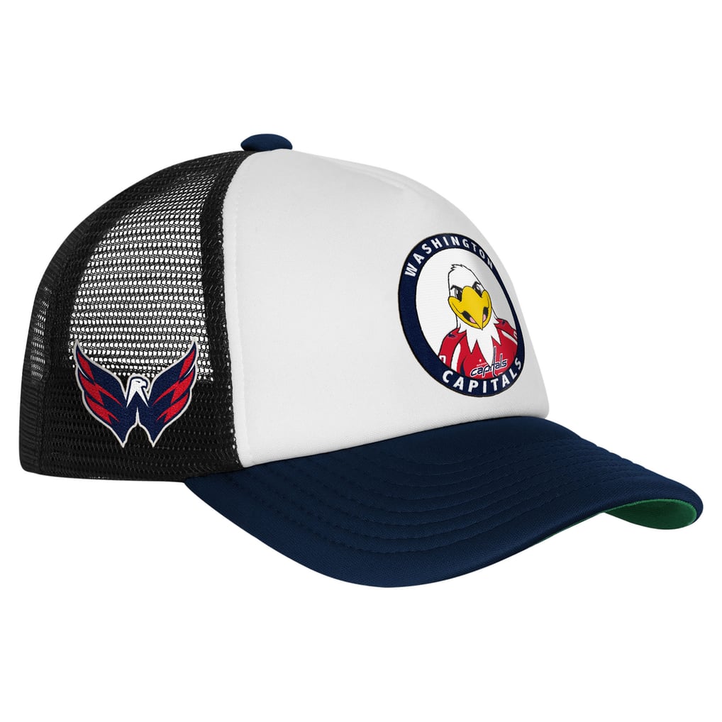  Washington Capitals Mitchell & Ness Youth Mascot Adjustable Trucker Hat - White