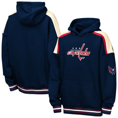  Washington Capitals Outerstuff Youth Camaraderie Oversized Fleece Hoodie - Navy