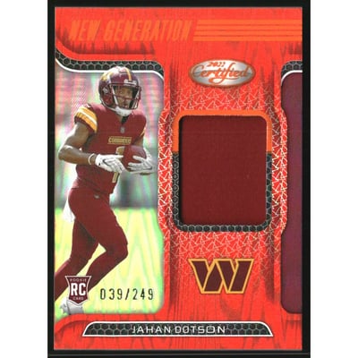 2022 Certified New Generation Jerseys Mirror Orange #12 Jahan Dotson/249