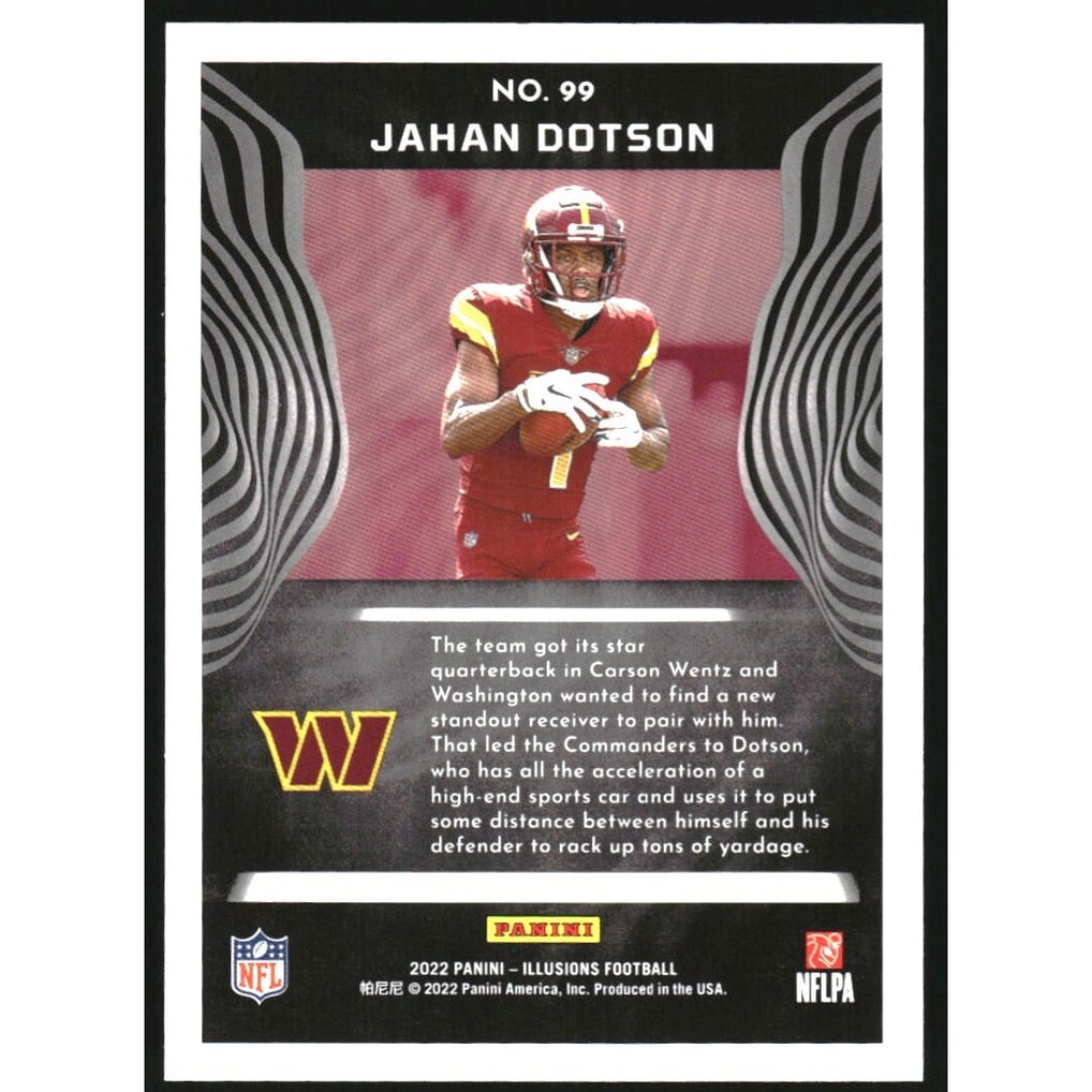2022 Panini Illusions Emerald #99 Jahan Dotson