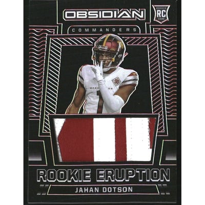 2022 Panini Obsidian Rookie Eruption Materials Electric Etch Red #14 Jahan Dotson