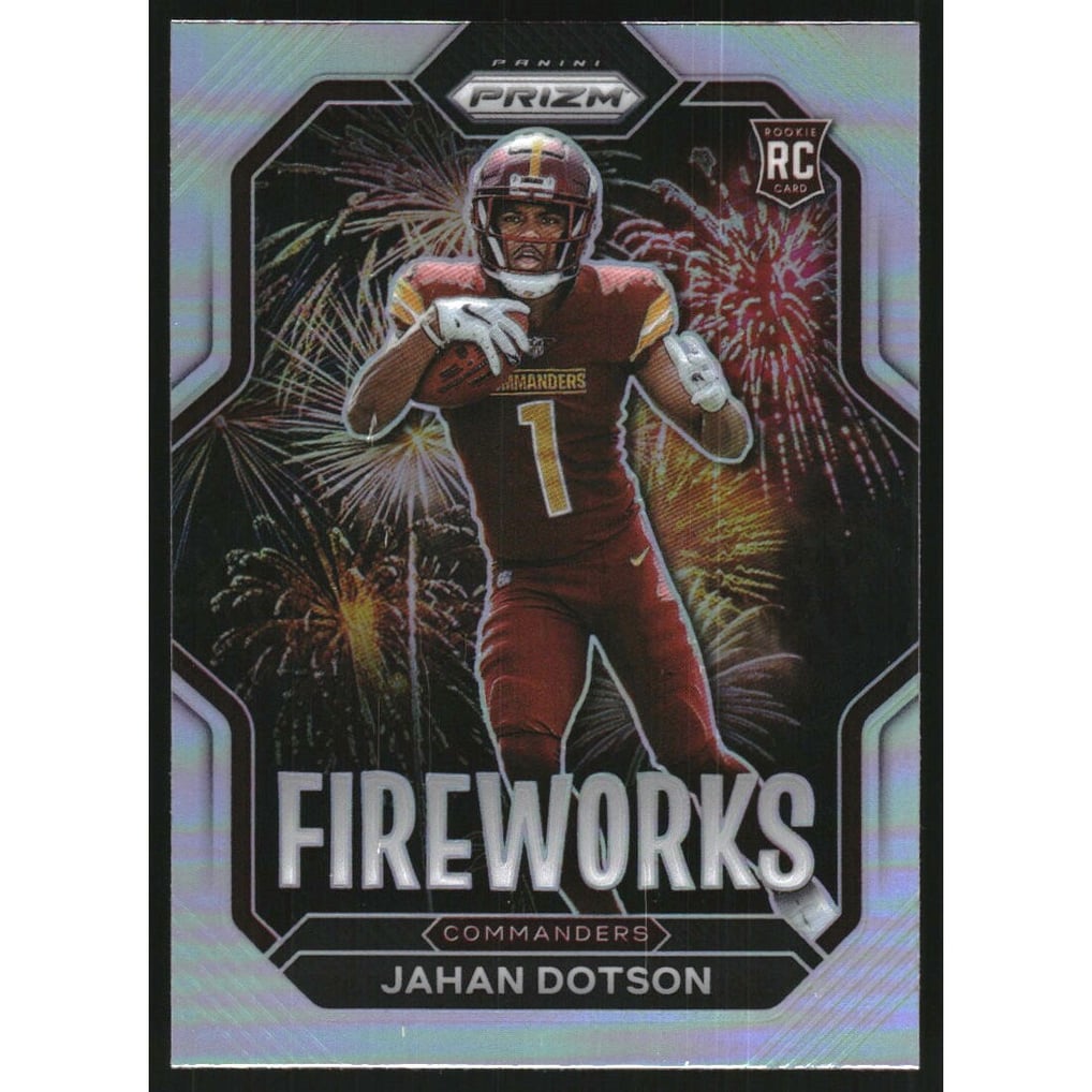 2022 Panini Prizm Fireworks Prizms Silver #23 Jahan Dotson