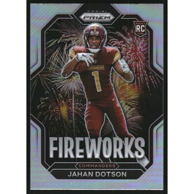 2022 Panini Prizm Fireworks Prizms Silver #23 Jahan Dotson