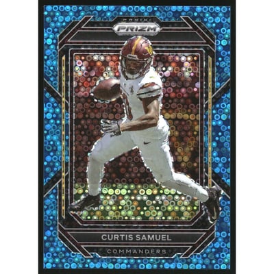 2022 Panini Prizm Prizms No Huddle Blue #295 Curtis Samuel