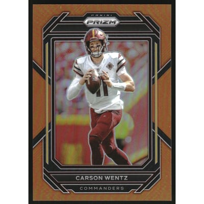2022 Panini Prizm Prizms Orange #292 Carson Wentz