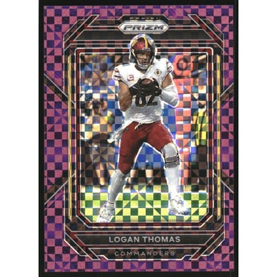 2022 Panini Prizm Prizms Purple Power #296 Logan Thomas