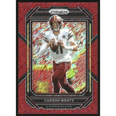 2022 Panini Prizm Prizms Red Shimmer #292 Carson Wentz