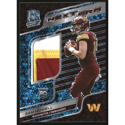2022 Panini Spectra Next Era Materials Neon Blue #3 Sam Howell