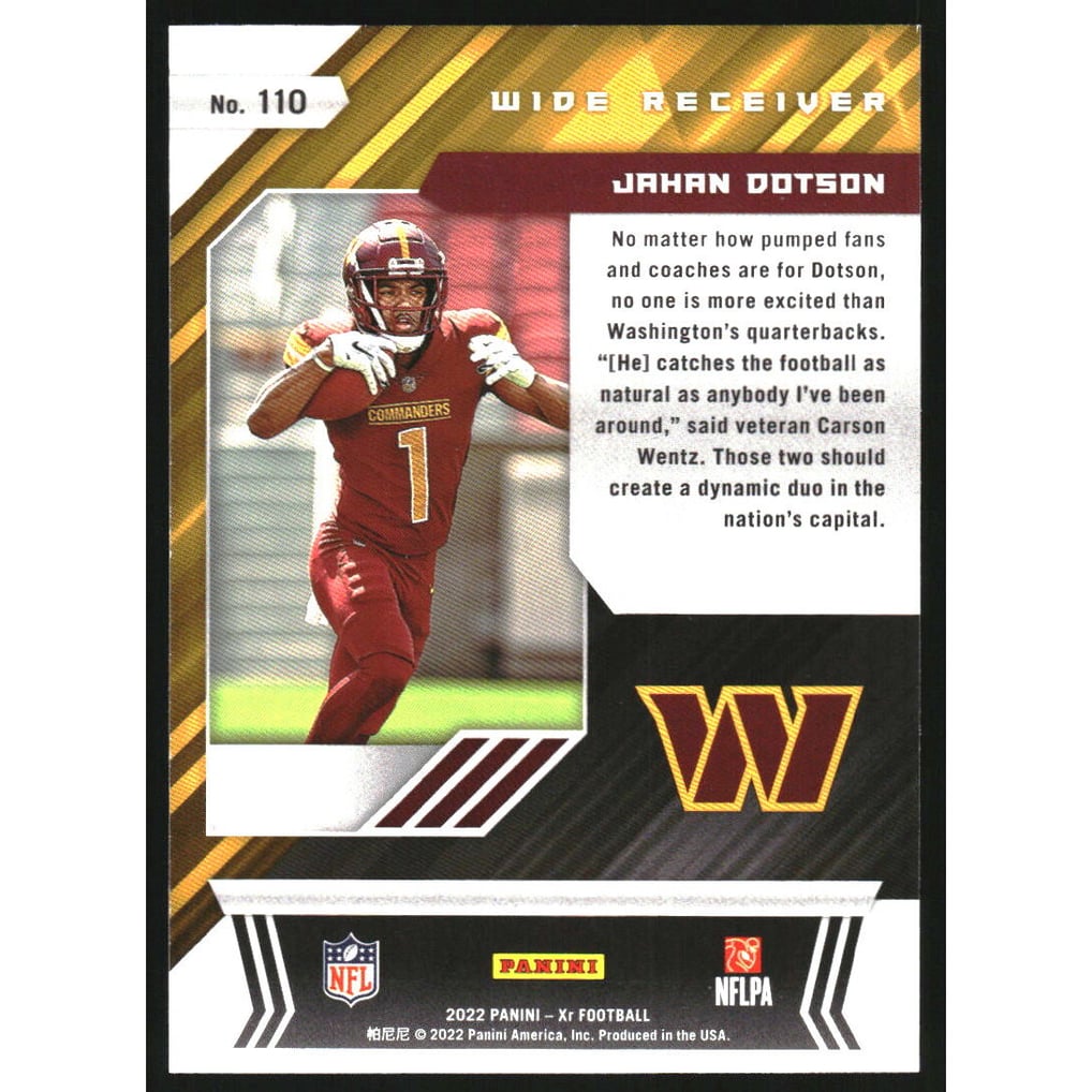 2022 Panini XR #110 Jahan Dotson RC