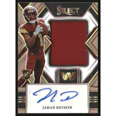 2022 Select Jumbo Rookie Signature Swatches Prizm Copper #10 Jahan Dotson