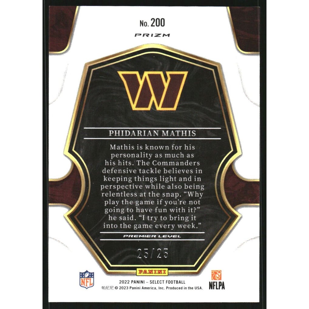 2022 Select Prizm Blue Disco #200 Phidarian Mathis