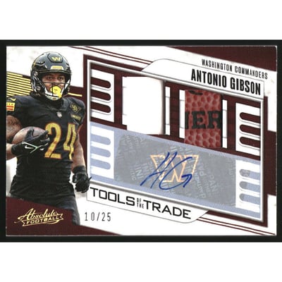 2023 Absolute Tools of the Trade Materials Double Materials Autographs Prime #23 Antonio Gibson