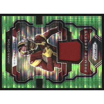 2023 Panini Prizm Premier Jerseys Neon Green Pulsar #23 Jahan Dotson
