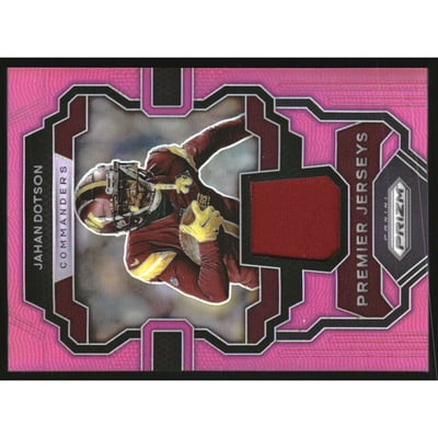 2023 Panini Prizm Premier Jerseys Pink #23 Jahan Dotson