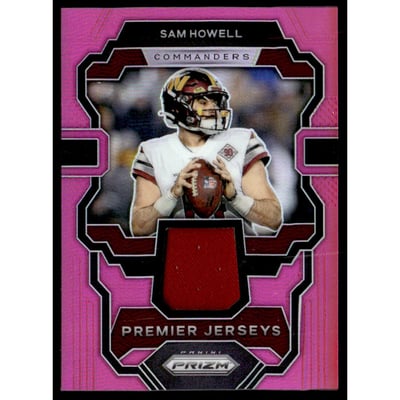 2023 Panini Prizm Premier Jerseys Pink #28 Sam Howell