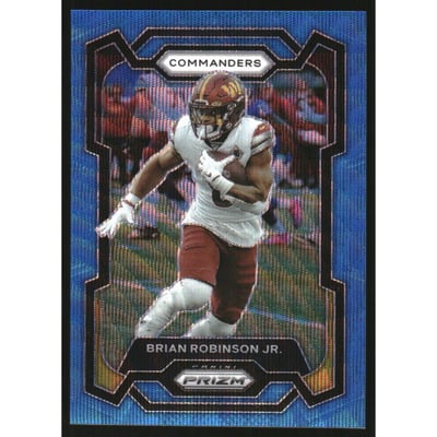2023 Panini Prizm Prizms Blue Wave #292 Brian Robinson Jr.