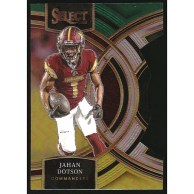 2023 Select Prizm Green and Yellow Die Cut #162 Jahan Dotson