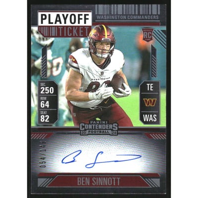 2024 Panini Contenders Playoff Ticket #136 Ben Sinnott AU