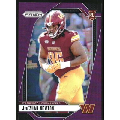 2024 Panini Prizm Prizms Purple #351 Jer'Zhan Newton