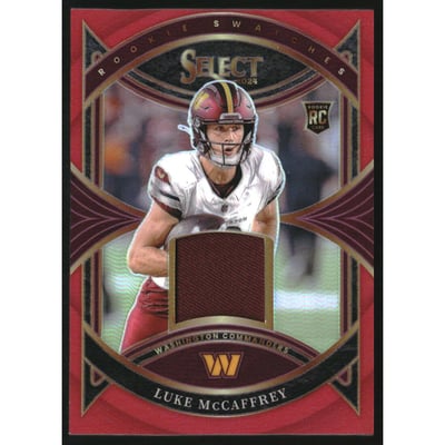 2024 Select Rookie Swatches Prizm Red #5 Luke McCaffrey