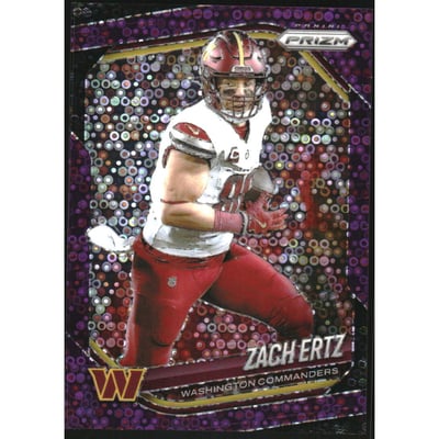 2025 Panini Prizm Prizms No Huddle Purple #64 Zach Ertz