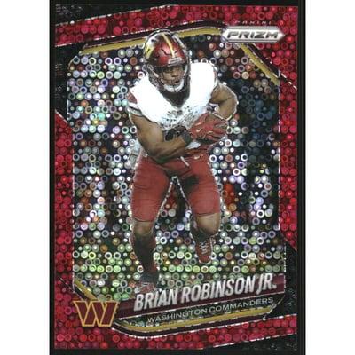 2025 Panini Prizm Prizms No Huddle Red #141 Brian Robinson Jr.